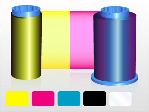 Риббон YMCKO colour i ribbon 200